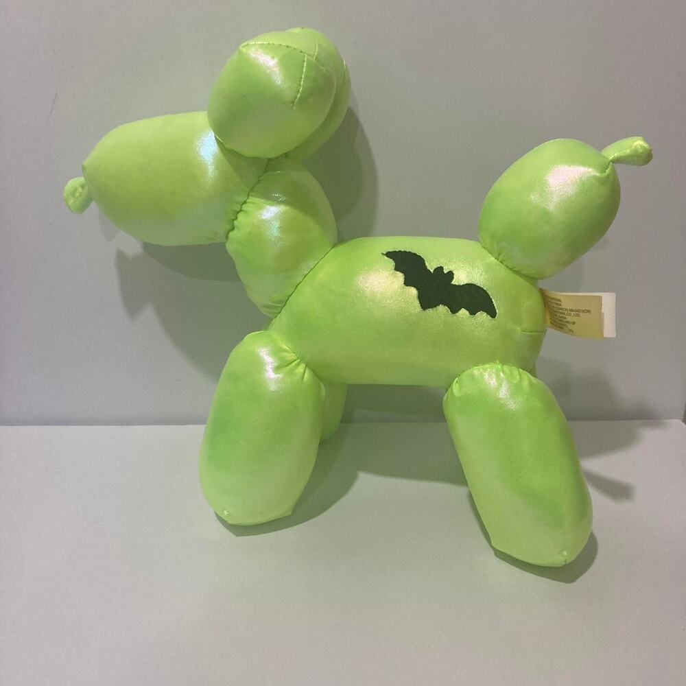 Halloween neon green plush balloon